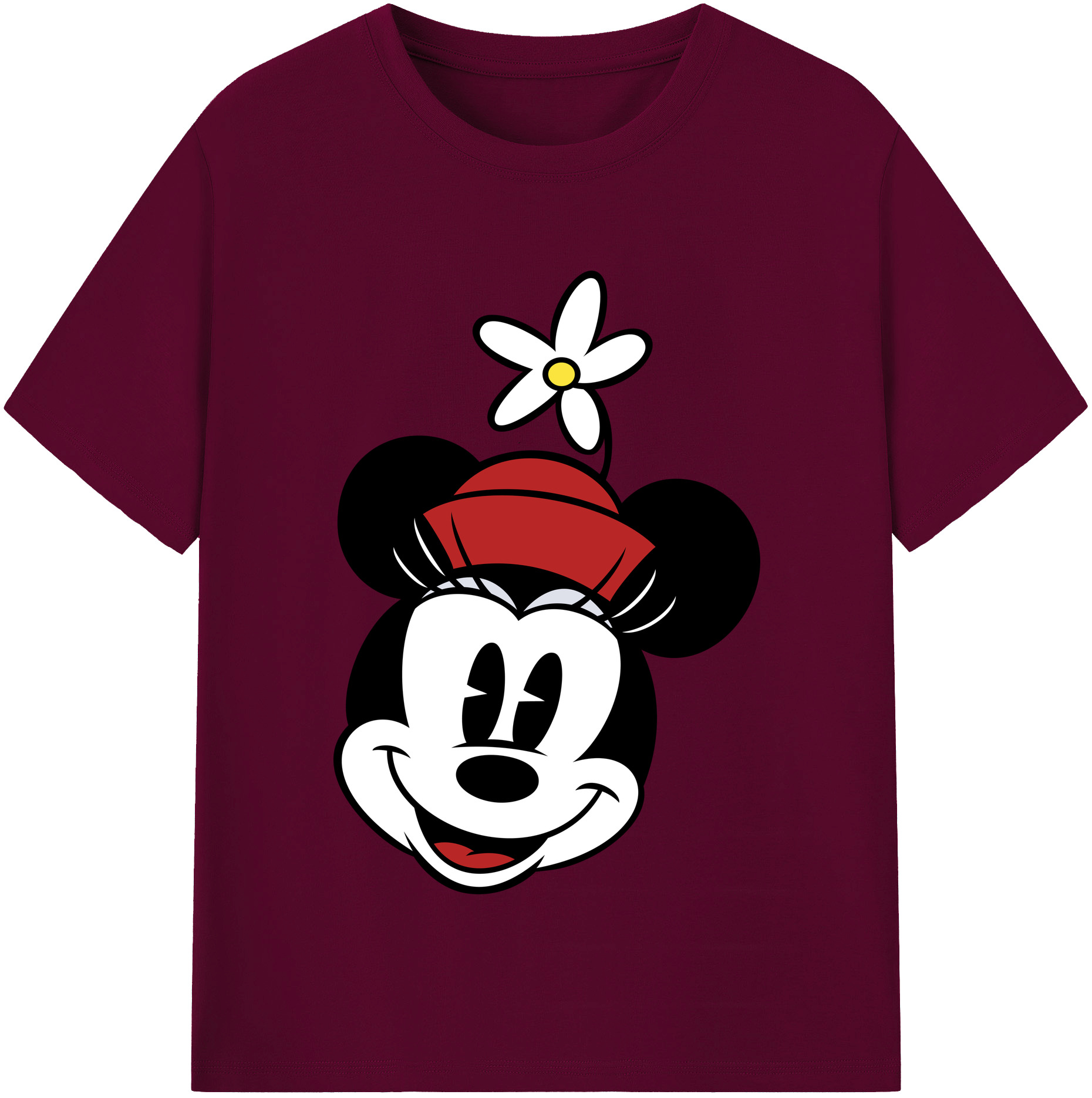 （画像用） ミッキーマウス Mickey Mouse レディースカジュアルプリントTシャツ（綿100％）